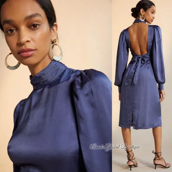 RARE NWT ANTHROPOLOGIE HUTCH Open-Back Midi Dress. Halter Neck. Size 2 - Picture 3 of 16